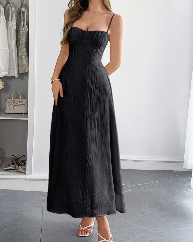 Sweetheart Neck Cami Dress Black