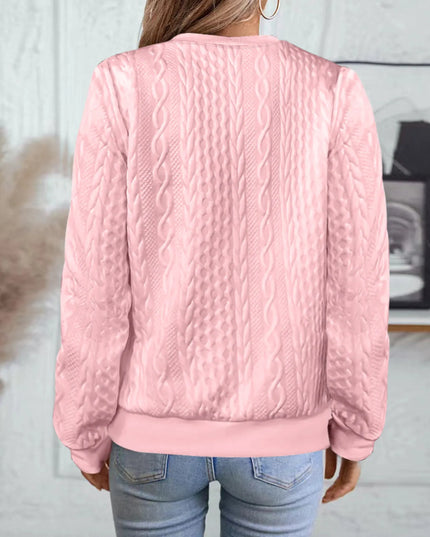 Texture Zip Up Long Sleeve Jacket