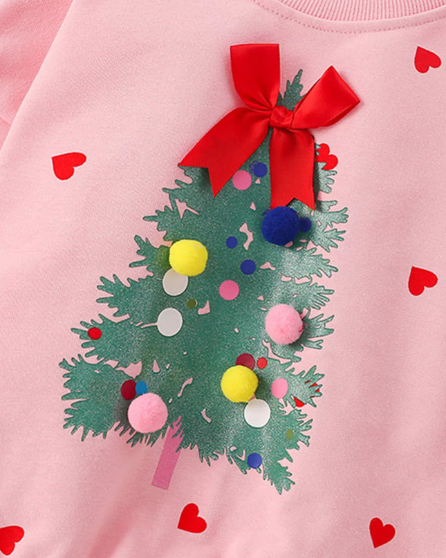 Children's Christmas Tree Applique Sweatshirt