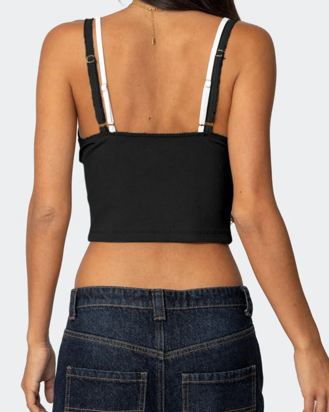 Lace Detail V-Neck Cami 