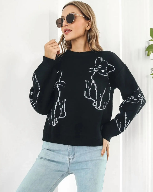 Round Neck Long Sleeve Sweater