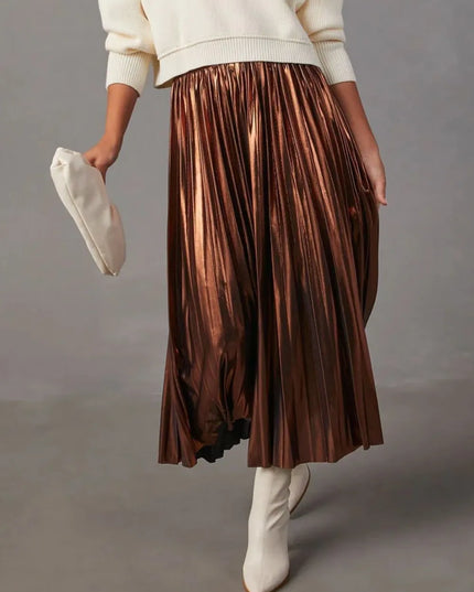 Pleated Midi Skirt 