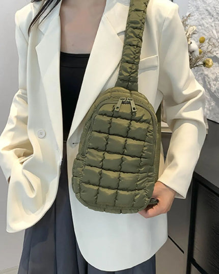 Quilted Nylon Crossbody Bag