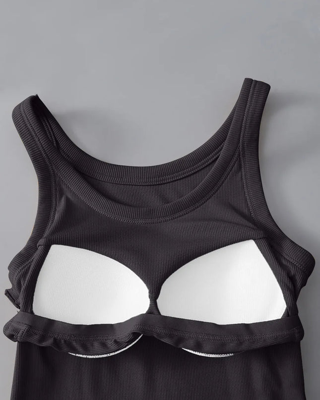 Round Neck Tank with Bra