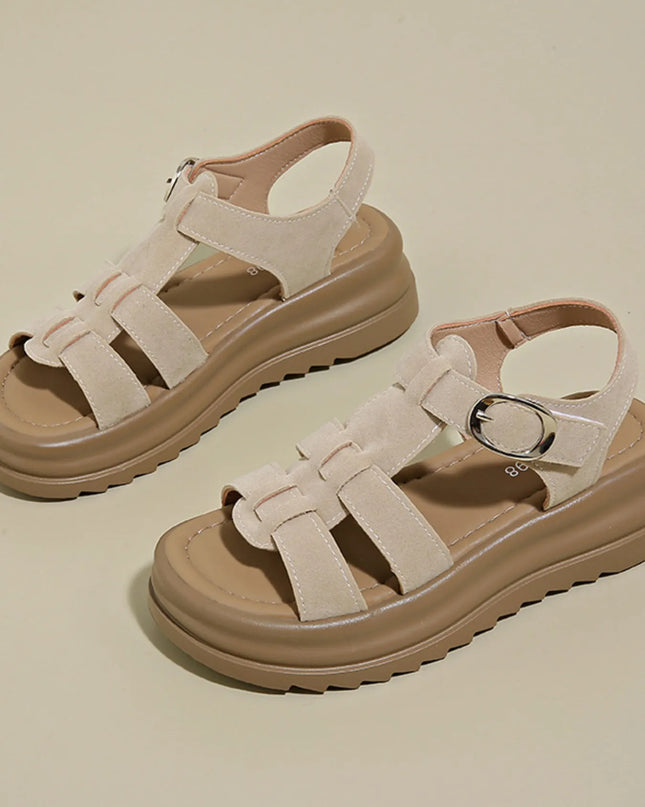 Platform Sandals with Ankle Strap 