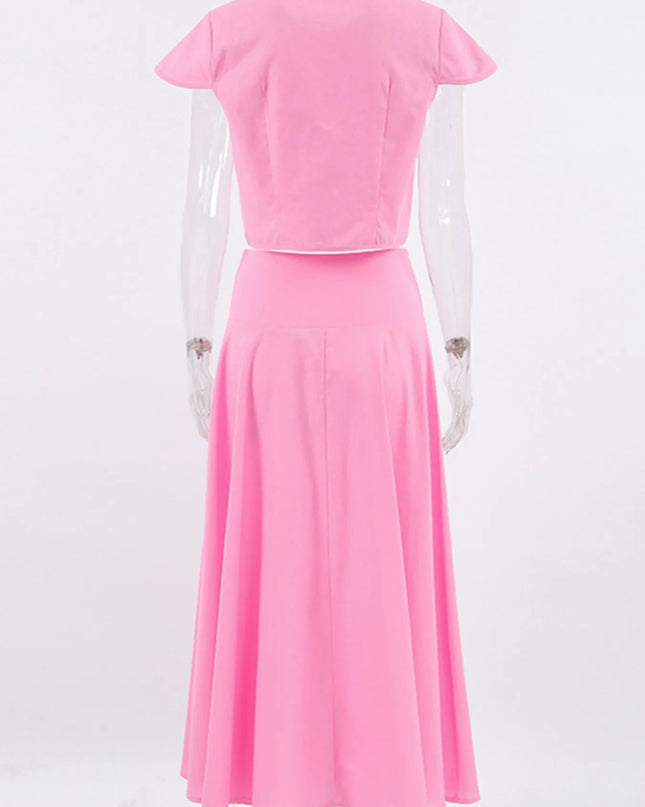 Short Sleeve Top and Skirt set