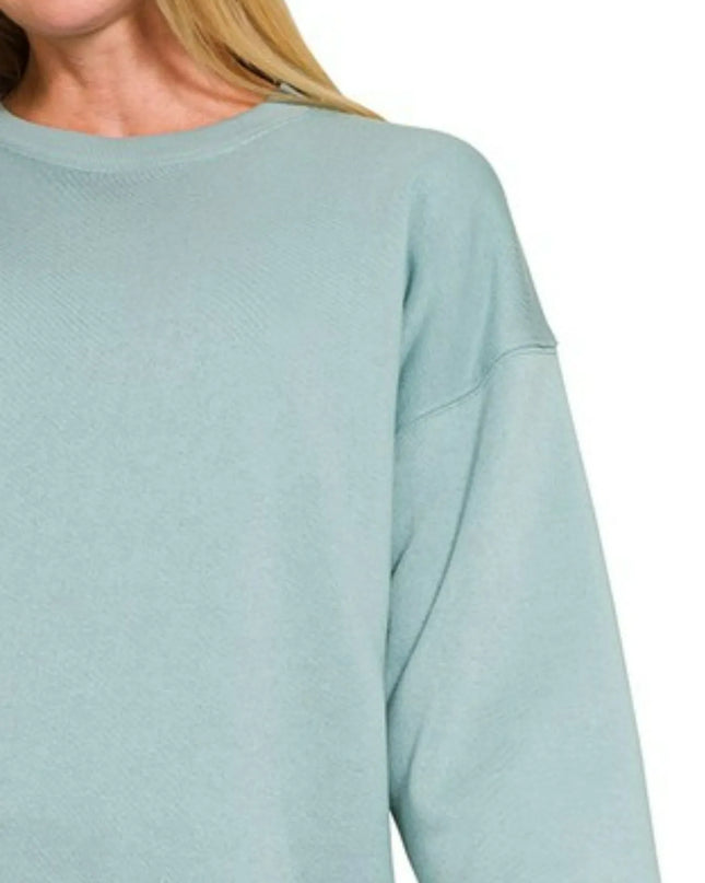 Zenana Fleece Round Neck Sweatshirts