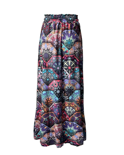 Printed Maxi Skirt with Pockets 