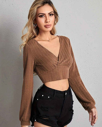 V Neck Crop Top