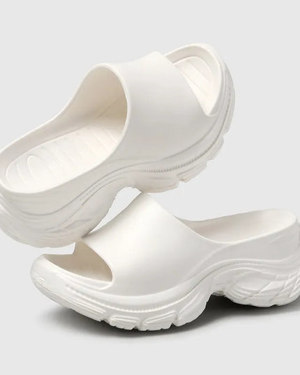 Open Toe Platform Slippers 