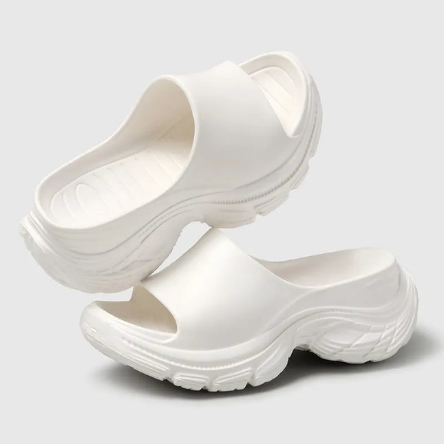 Open Toe Platform Slippers 