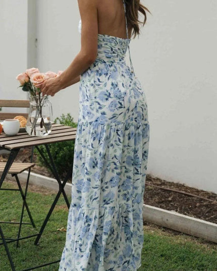 Printed Halter Neck Cami Dress