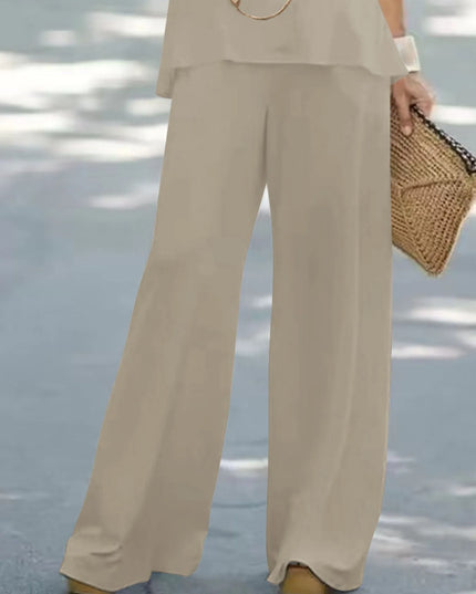 Halter Top and Wide Leg Pants Matching Set