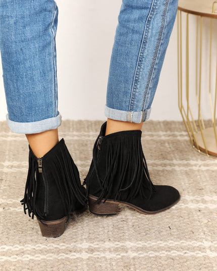 Legend Women's Fringe Cowboy Western Ankle Boots