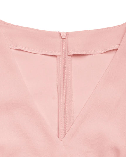 Flower Surplice Long Sleeve Blouse 