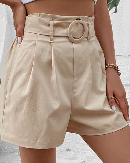 Perfee Belted Shorts with Pockets 