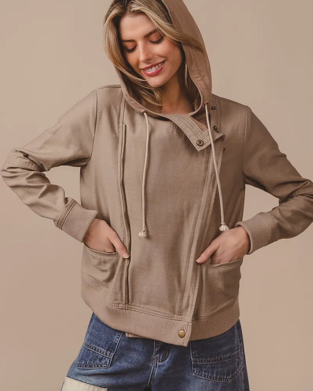 BiBi Textured Woven Rider Jacket