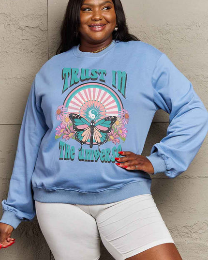 Simply Love Simply Love Full Size TRUST IN THE UNIVERSE Graphic Sweatshirt