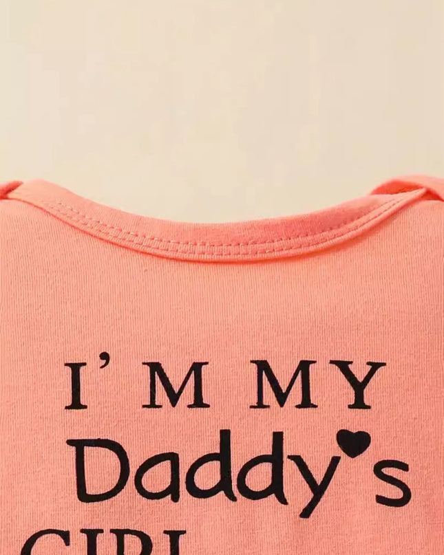 Children's Ruffled Short Sleeve Bodysuit and Pants Set with Headband