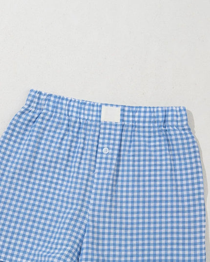 Plaid Gingham High Waist Shorts