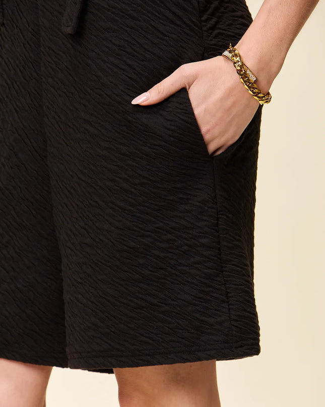 Double Take Full Size Texture Square Neck Romper