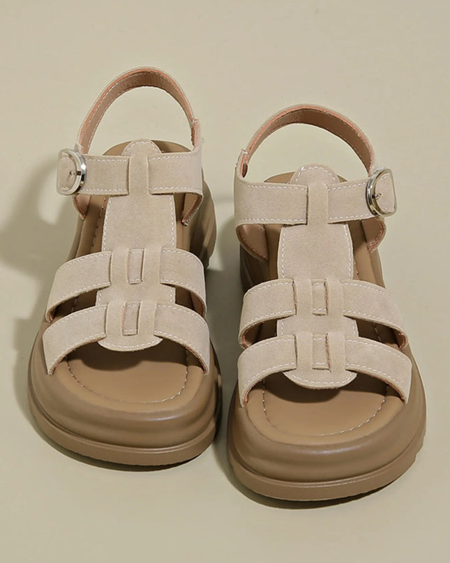 Platform Sandals with Ankle Strap 