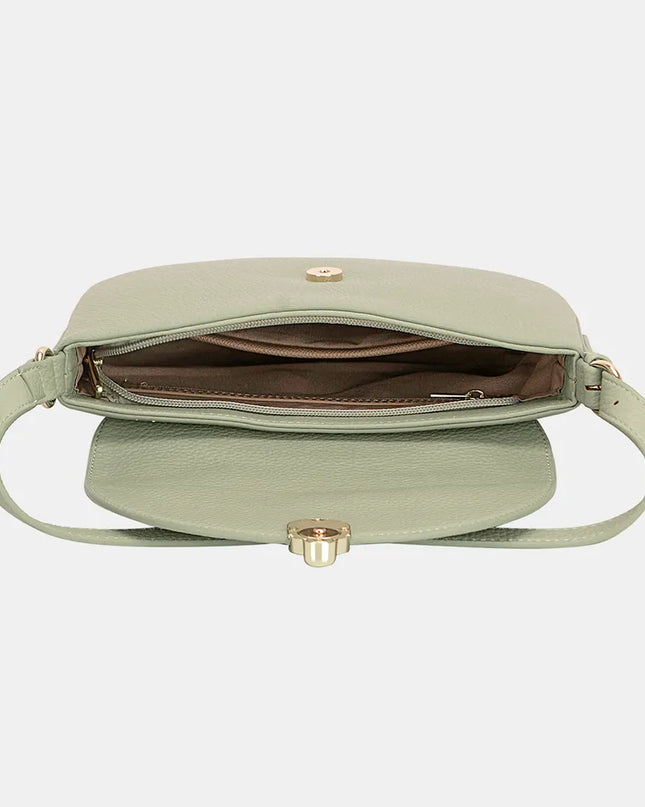 David Jones Metal Buckle Shoulder Bag 