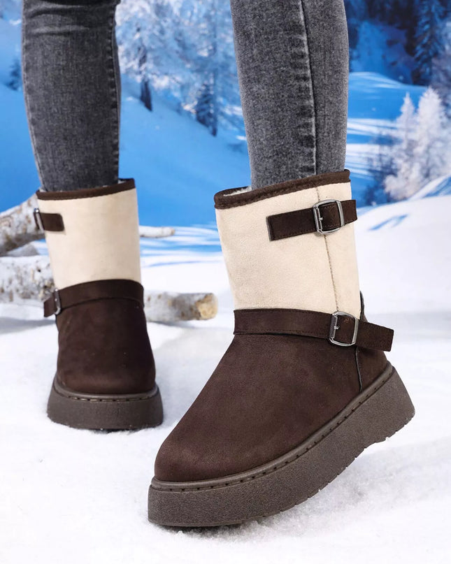 Round Toe Platform Boots