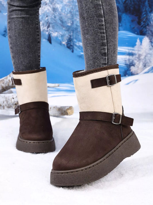 Round Toe Platform Boots