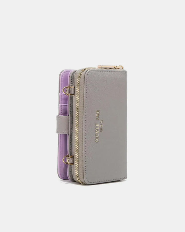 Nicole Lee USA 2 Piece Phone Case Crossbody Wallet 