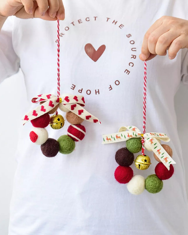 Christmas Felt Ball Garland Ornament