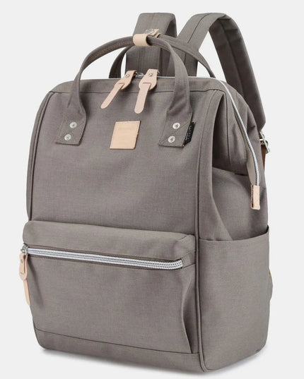 Himawari Waterproof Design Arcuate Shoulder Strap Backpack Bag with Handles Gray One Size