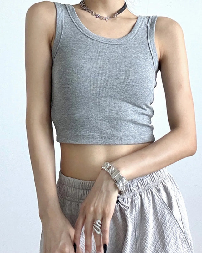Ribbed Crop Tank Top