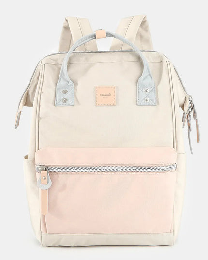 Himawari Water Resistant Canvas Backpack Bag with Side Pockets Cream L.Pink One Size