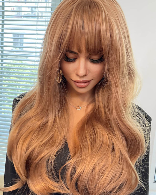 Natural Wave Full Machine Synthetic Wigs 26" 