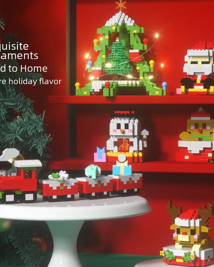Compatible With Small Particles Christmas Building Blocks Suit Children Assembled Christmas Tree Toys Santa Claus