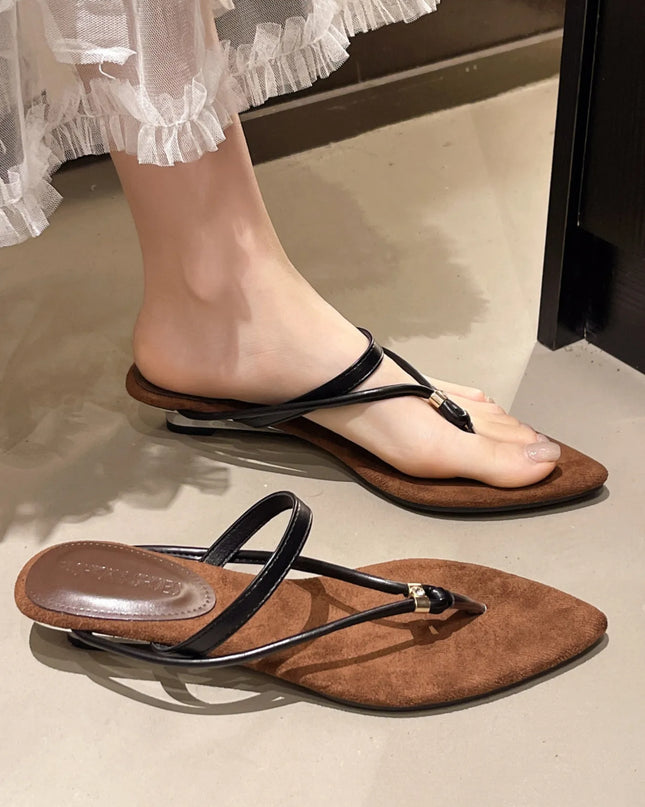 T-Strap Thong Sandals 