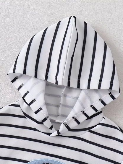 Children's Striped Elephant Hoodie & Pants Set