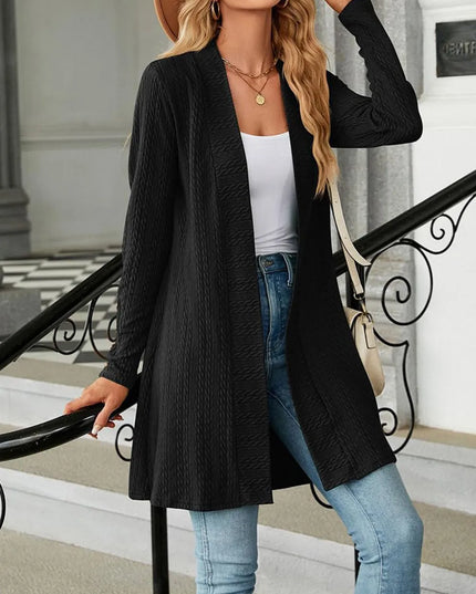 Open Front Long Sleeve Cardigan
