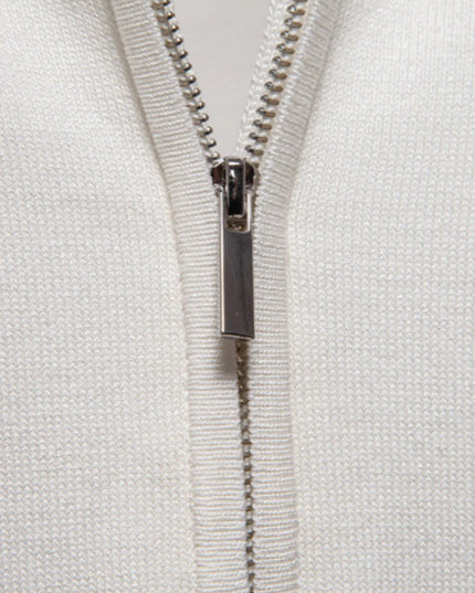 Men's Classic Zip-Neck Knitted Polo Shirt