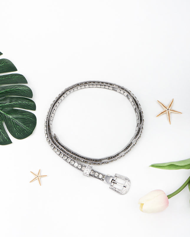 Rhinestone Metal Belt