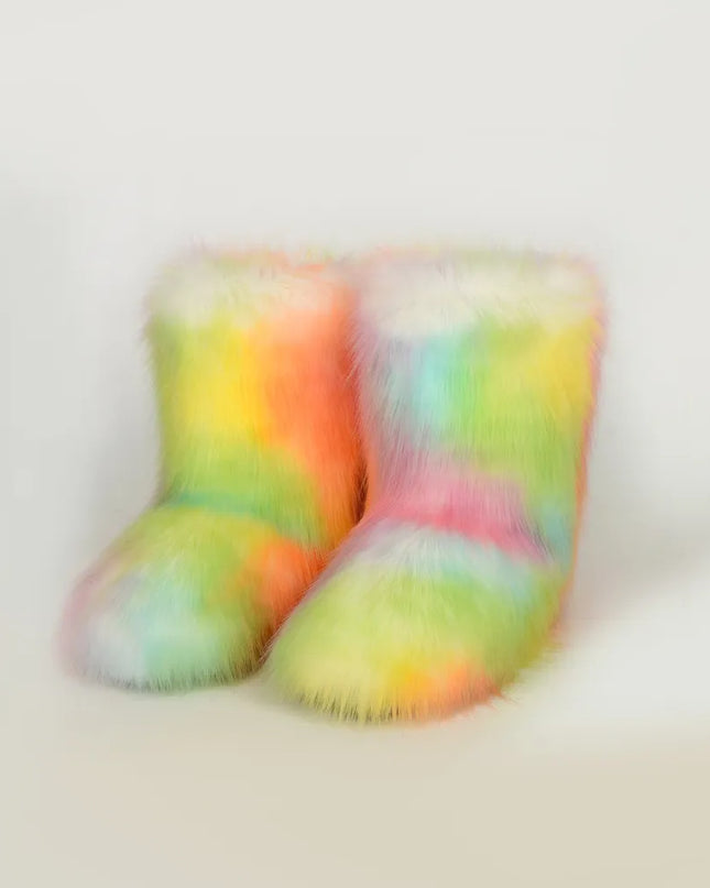 Thermal Fuzzy Platform Boots Multi