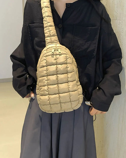 Quilted Nylon Crossbody Bag