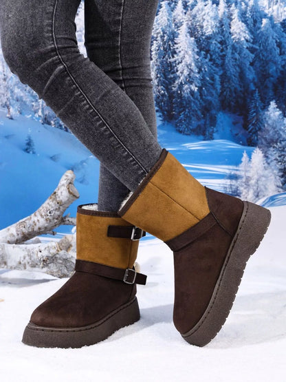 Round Toe Platform Boots