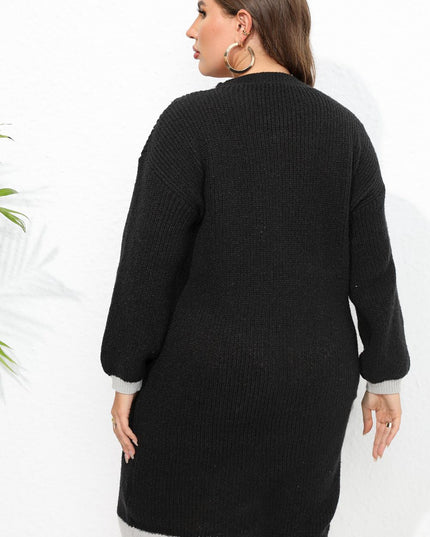 Plus Size Long Sleeve Sweater Dress