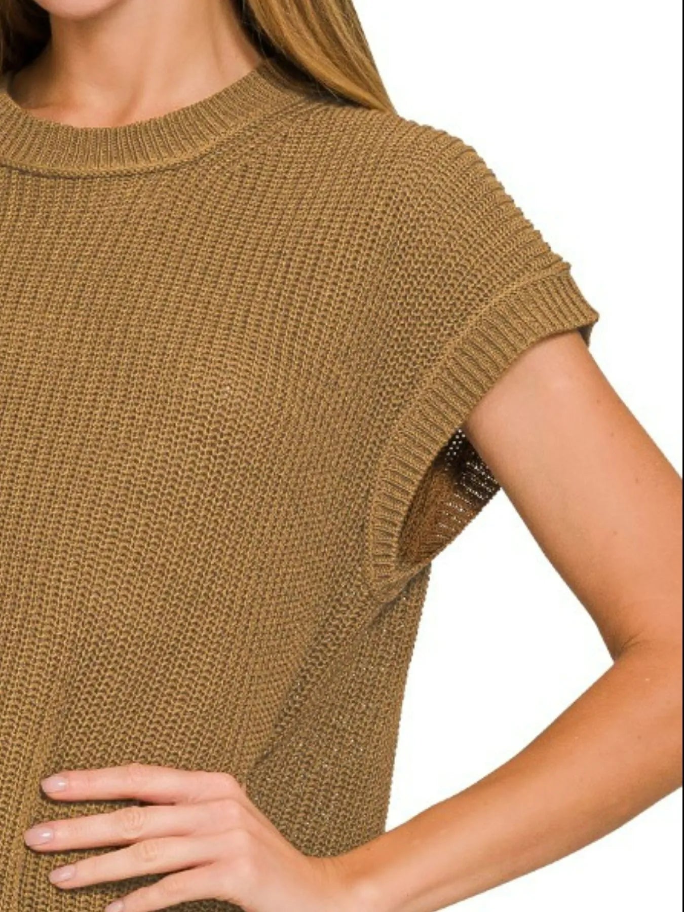 Zenana Oversized Crew Neck Sweater