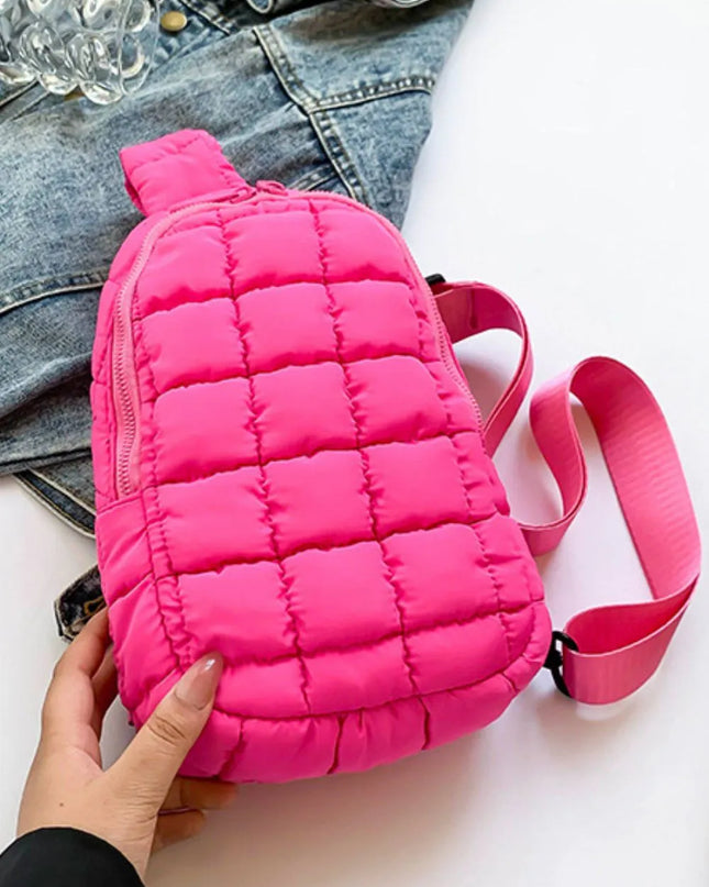 Quilted Nylon Crossbody Bag
