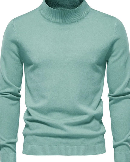 Men's Mock Neck Long Sleeve Sweater Gum Leaf