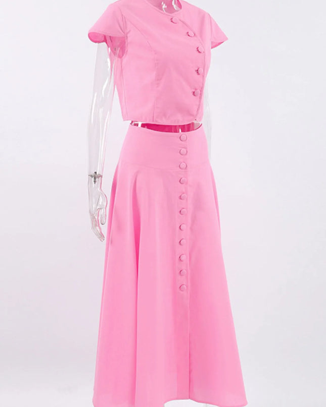 Short Sleeve Top and Skirt set
