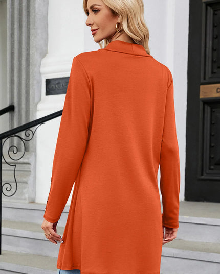 Open Front Long Sleeve Cardigan